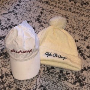Alpha chi omega baseball and winter hat